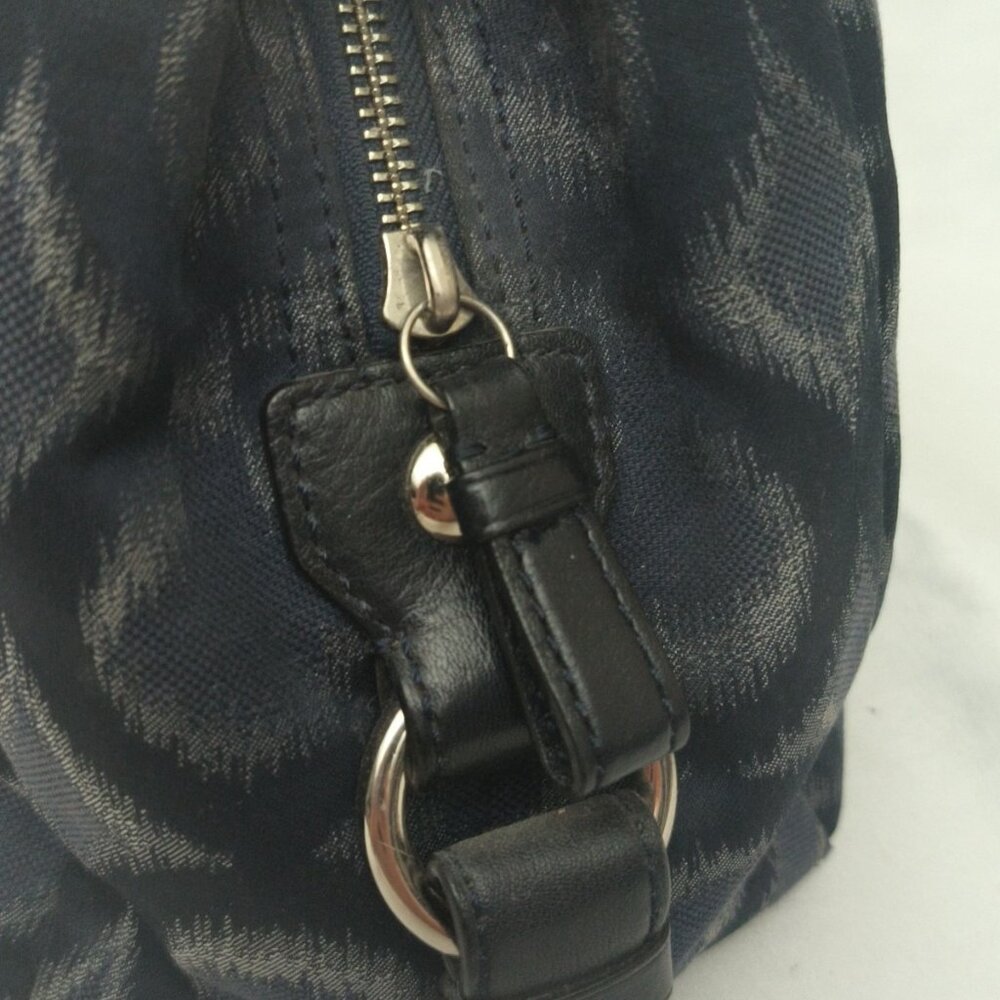 COACH Madison Ikat Maggie Op Women's NAVY Blue Carryall Shoulder Bag Purse 21295 - Picture 9 of 16